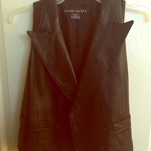 Genuine leather Ralph Lauren vest